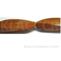 Bayong Long Twist Wood Beads 14x55mm