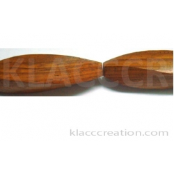 Bayong Long Twist Wood Beads 14x55mm