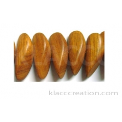 Bayong Cone Nuggets Wood Beads 12x30mm Center Drilled