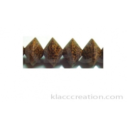Palm Wood Saucer Beads 15x10mm