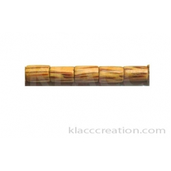 Palm Wood Tube Beads 7x10mm