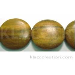 Tapered Disc Round Robles Wood Beads 28mm