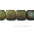 Robles Flat Square Wood Beads 25x25x5-6mm