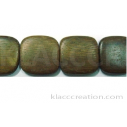 Robles Flat Square Wood Beads 25x25x5-6mm